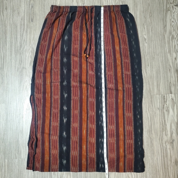 White Stag Women's Drawstring Waist Maxi Skirt with Side Slit on Both Sides - Picture 5 of 8